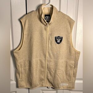 Las Vegas Raiders NFL x Darius Rucker Oatmeal Full-Zip Sweater Vest Mens 2XL